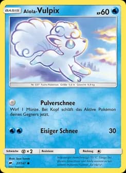 Alola Vulpix card in German