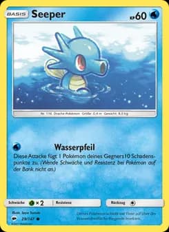 Seeper card in German