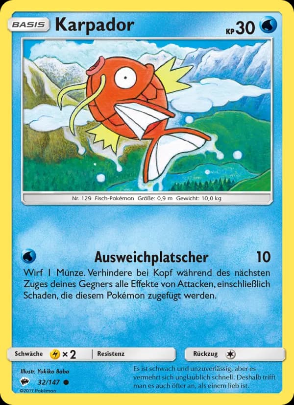 Karpador card in German