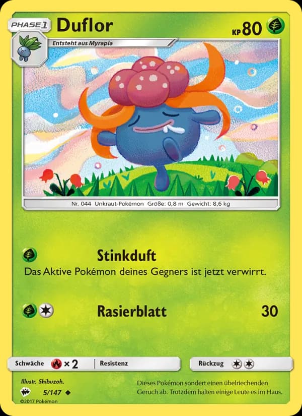 Duflor card in German