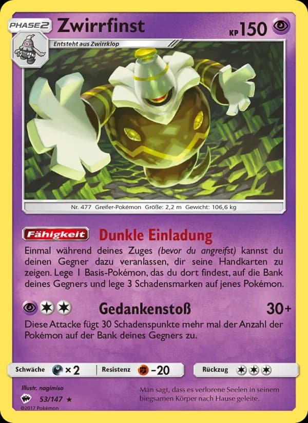 Zwirrfinst card in German