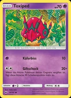 Toxiped card in German