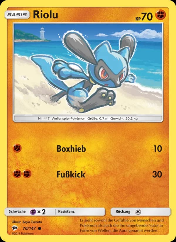 Riolu card in German