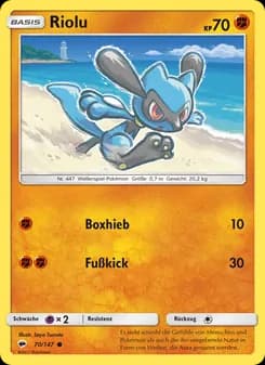 Riolu card in German