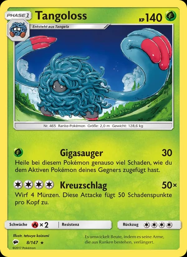 Tangoloss card in German