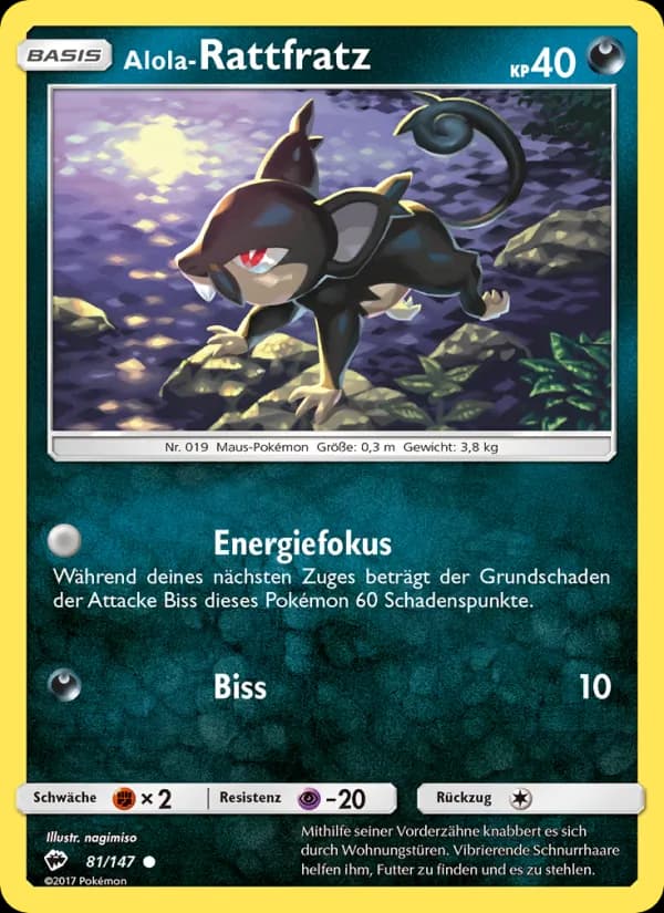 Alola-Rattfratz card in German