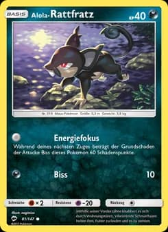 Alola-Rattfratz card in German