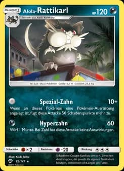 Alola-Rattikarl card in German