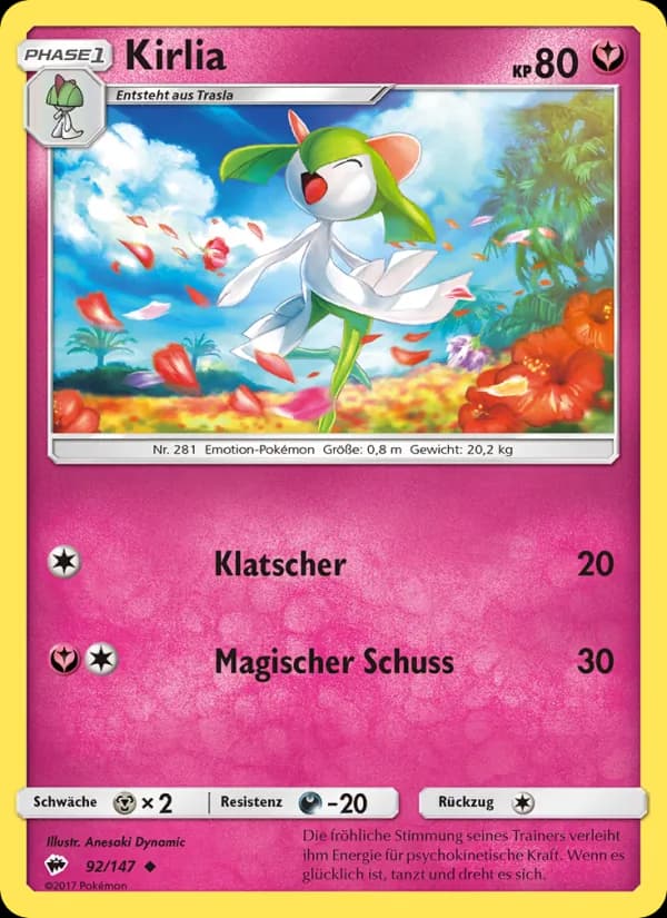 Kirlia card in German