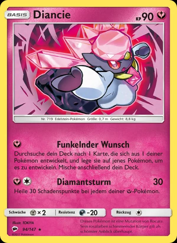 Diancie card in German