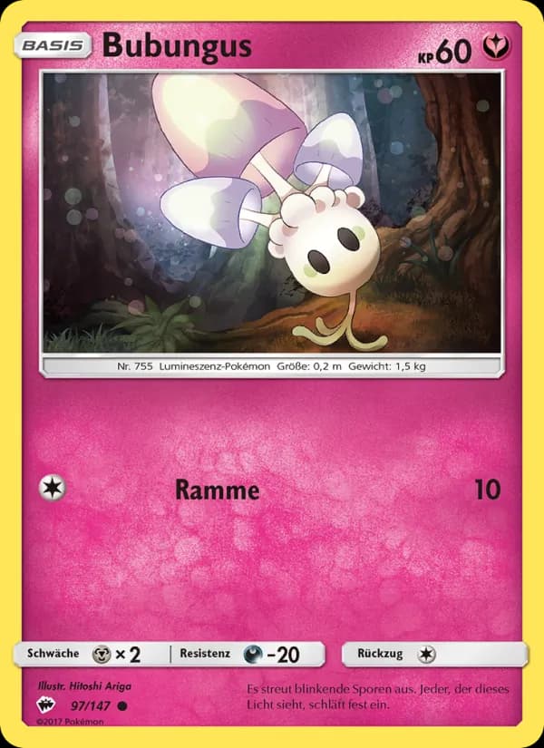 Bubungus card in German