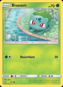 Bisasam card in German