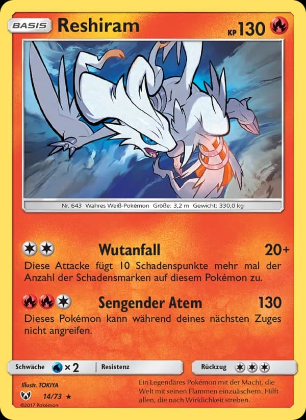 Reshiram card in German