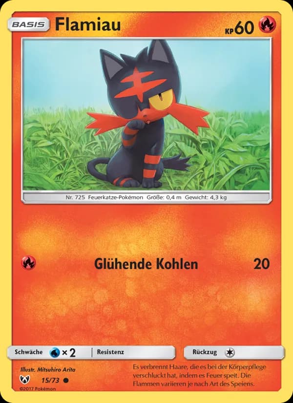 Flamiau card in German
