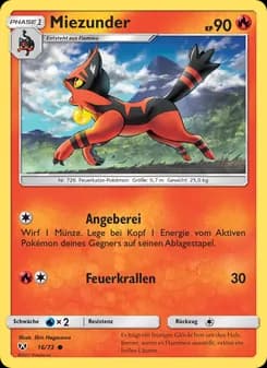 Miezunder card in German
