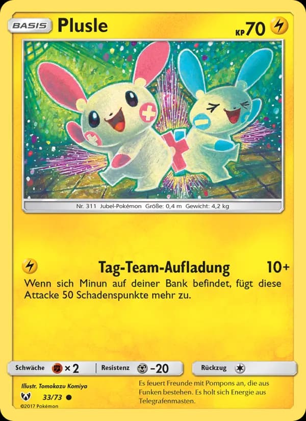 Plusle card in German