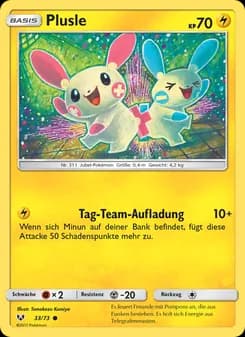 Plusle card in German