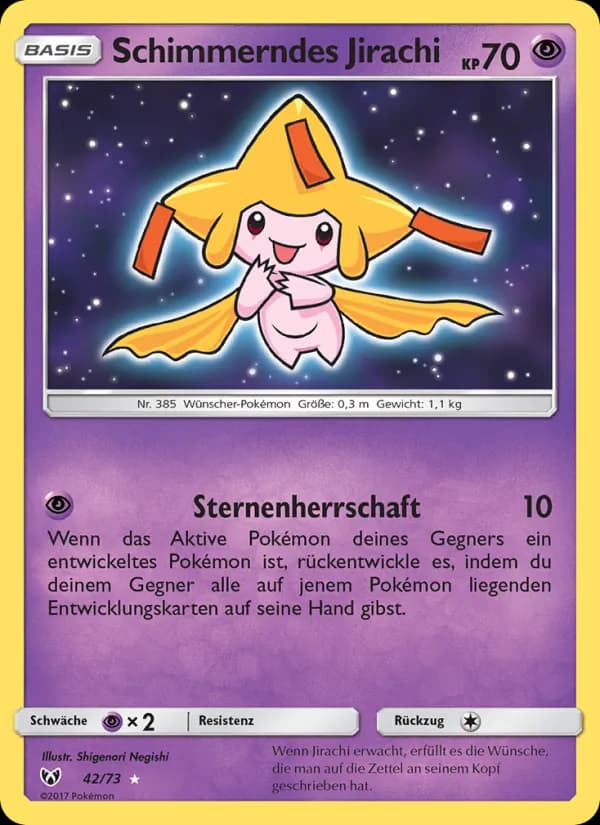 Schimmerndes Jirachi card in German