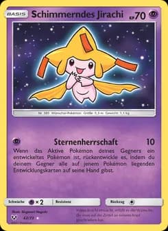 Schimmerndes Jirachi card in German