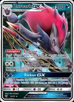 Zoroark GX card in German