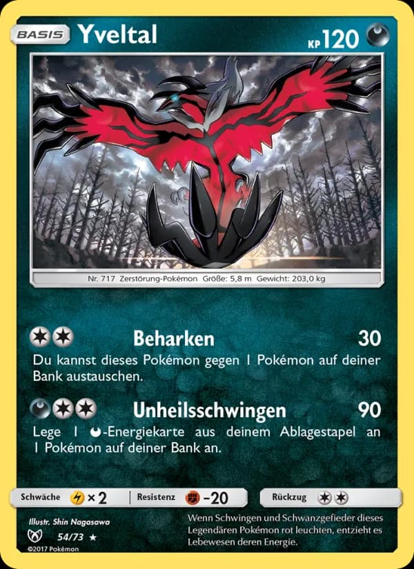 Yveltal card in German