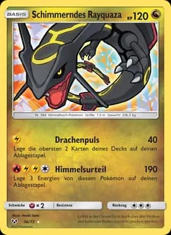 Schimmerndes Rayquaza card in German