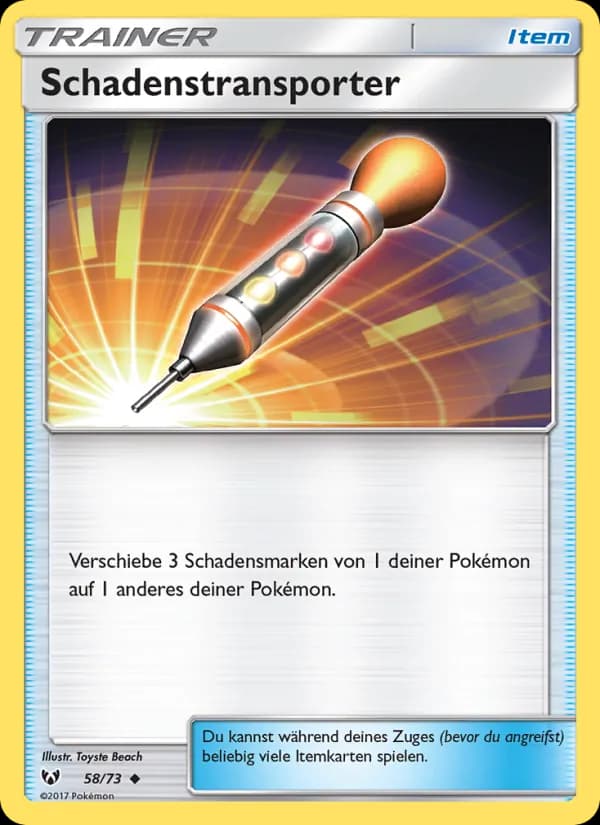 Schadenstransporter card in German