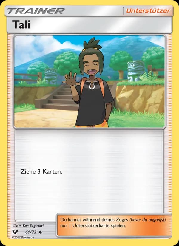Tali card in German