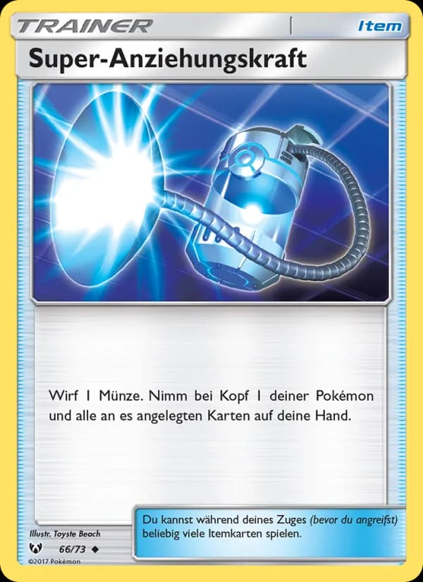 Super-Anziehungskraft card in German