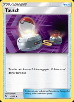 Tausch card in German