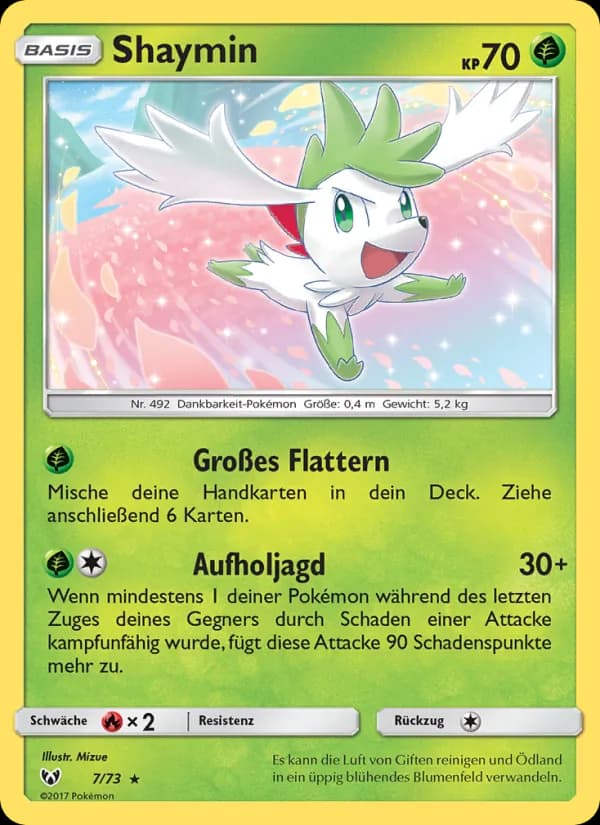 Shaymin card in German