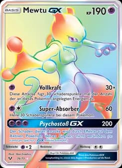 Mewtu GX card in German