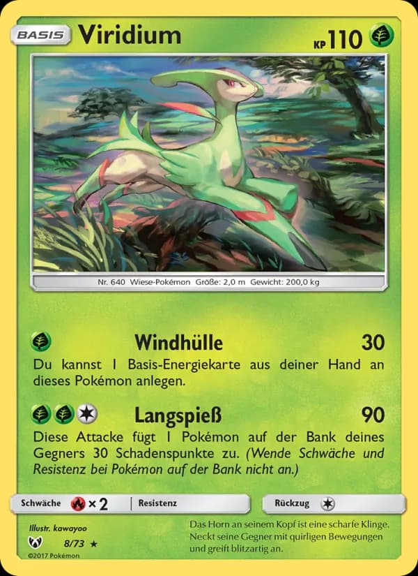 Viridium card in German