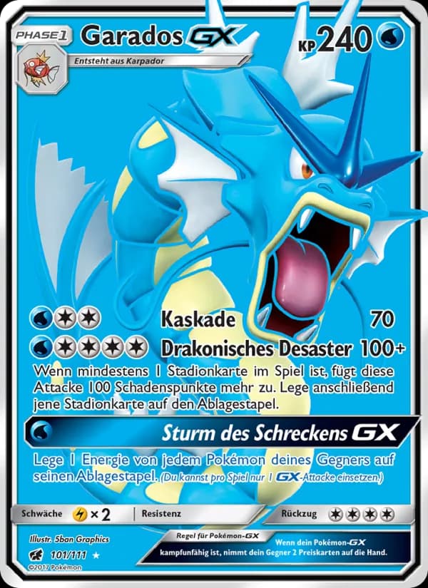 Garados GX card in German