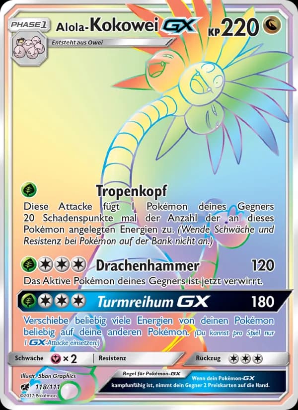 Alola-Kokowei GX card in German