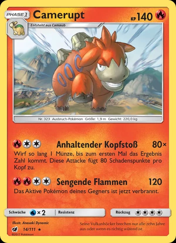 Camerupt card in German