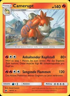 Camerupt card in German