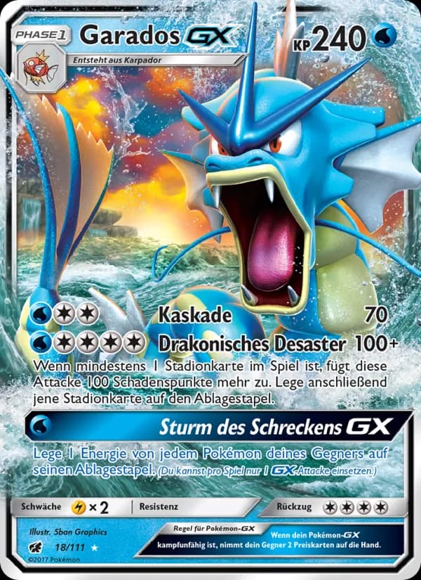 Garados GX card in German
