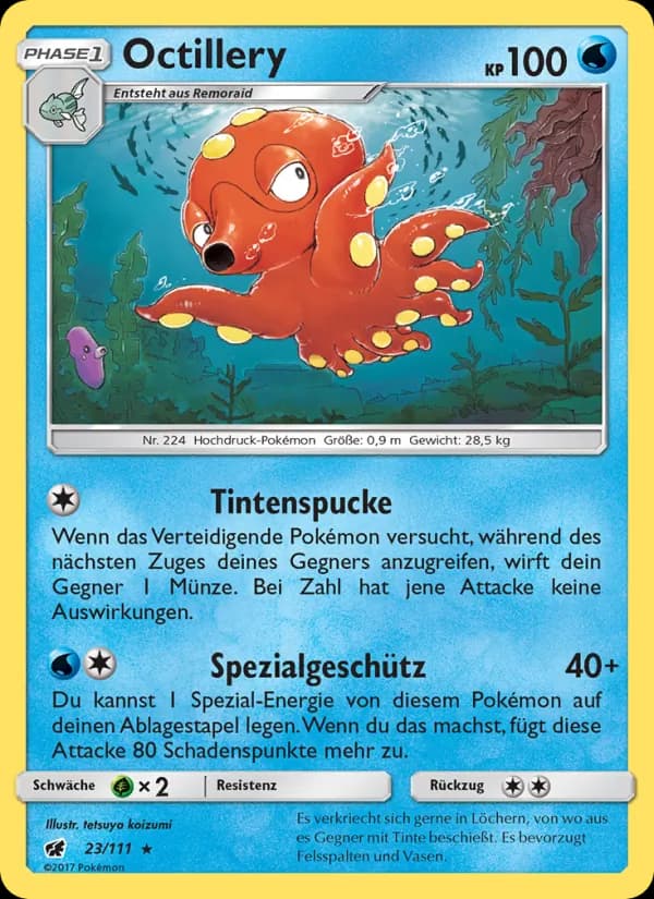 Octillery card in German