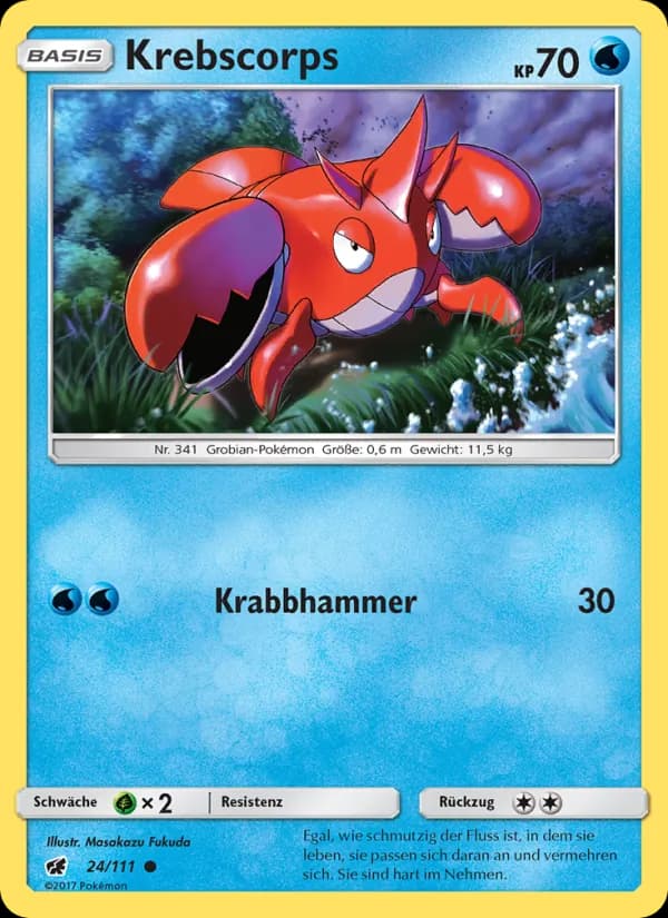 Krebscorps card in German