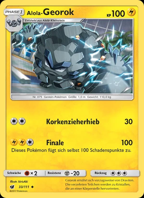 Alola-Georok card in German