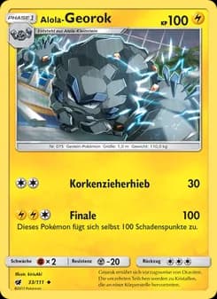 Alola-Georok card in German