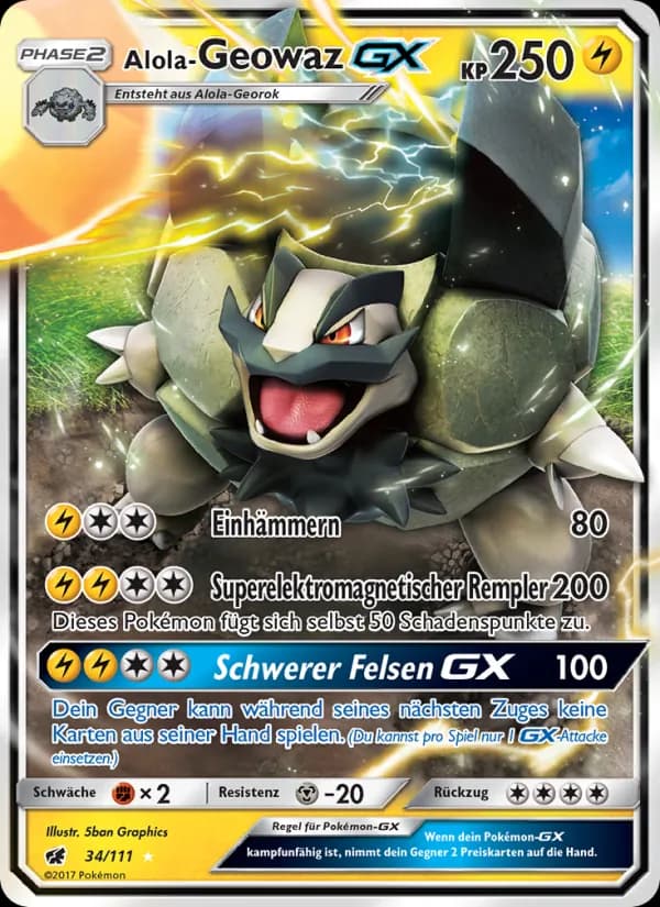Alola-Geowaz GX card in German