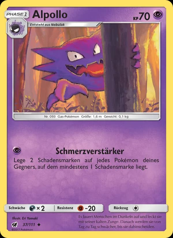 Alpollo card in German