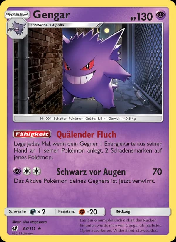 Gengar card in German