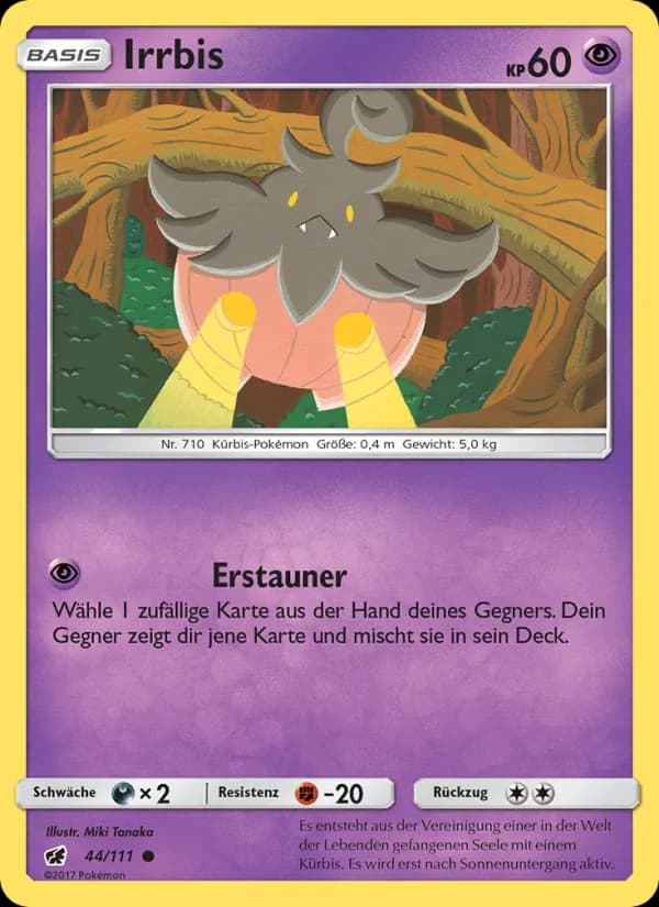 Irrbis card in German