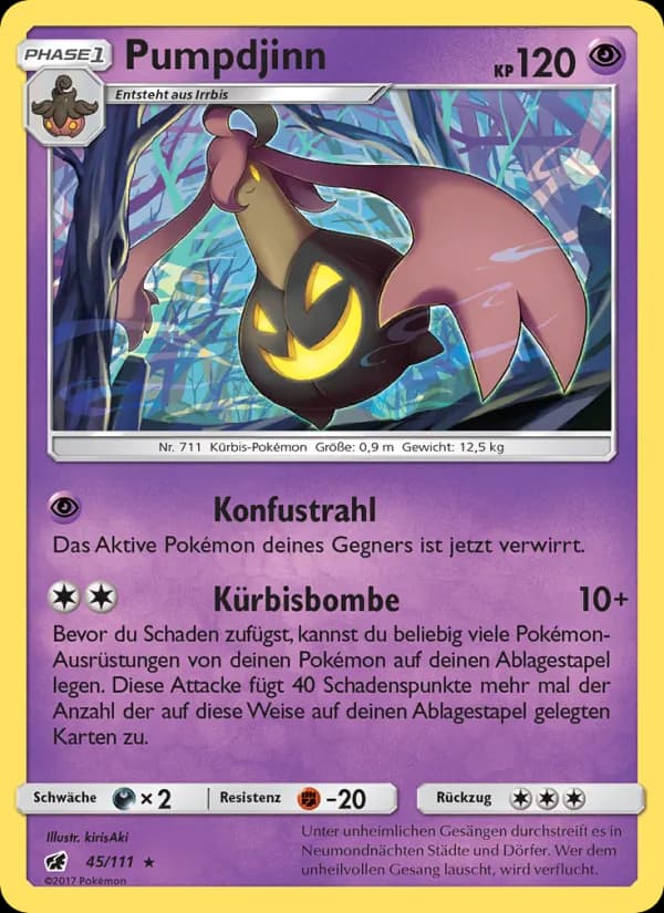 Pumpdjinn card in German