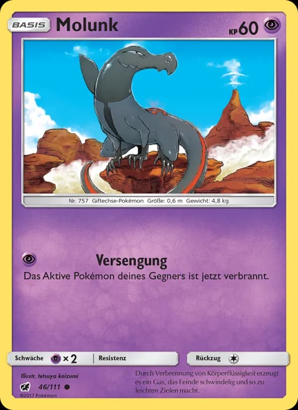 Molunk card in German