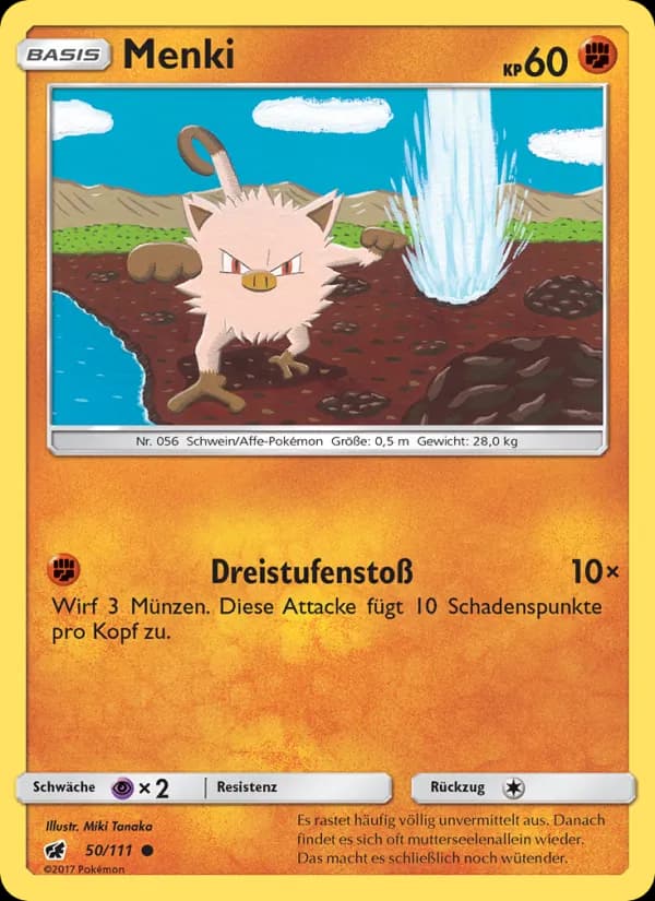 Menki card in German