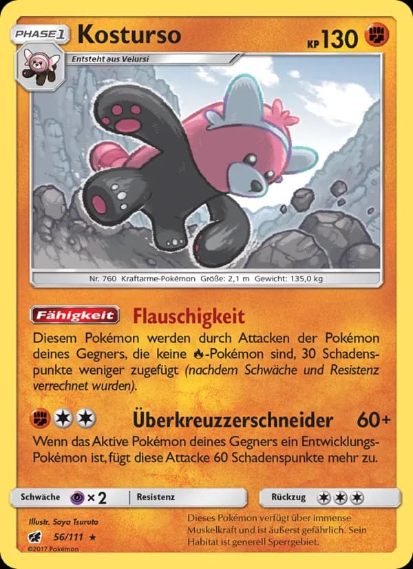Kosturso card in German